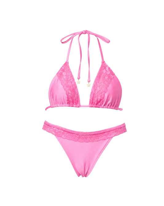 Rose Lace Bikini Top