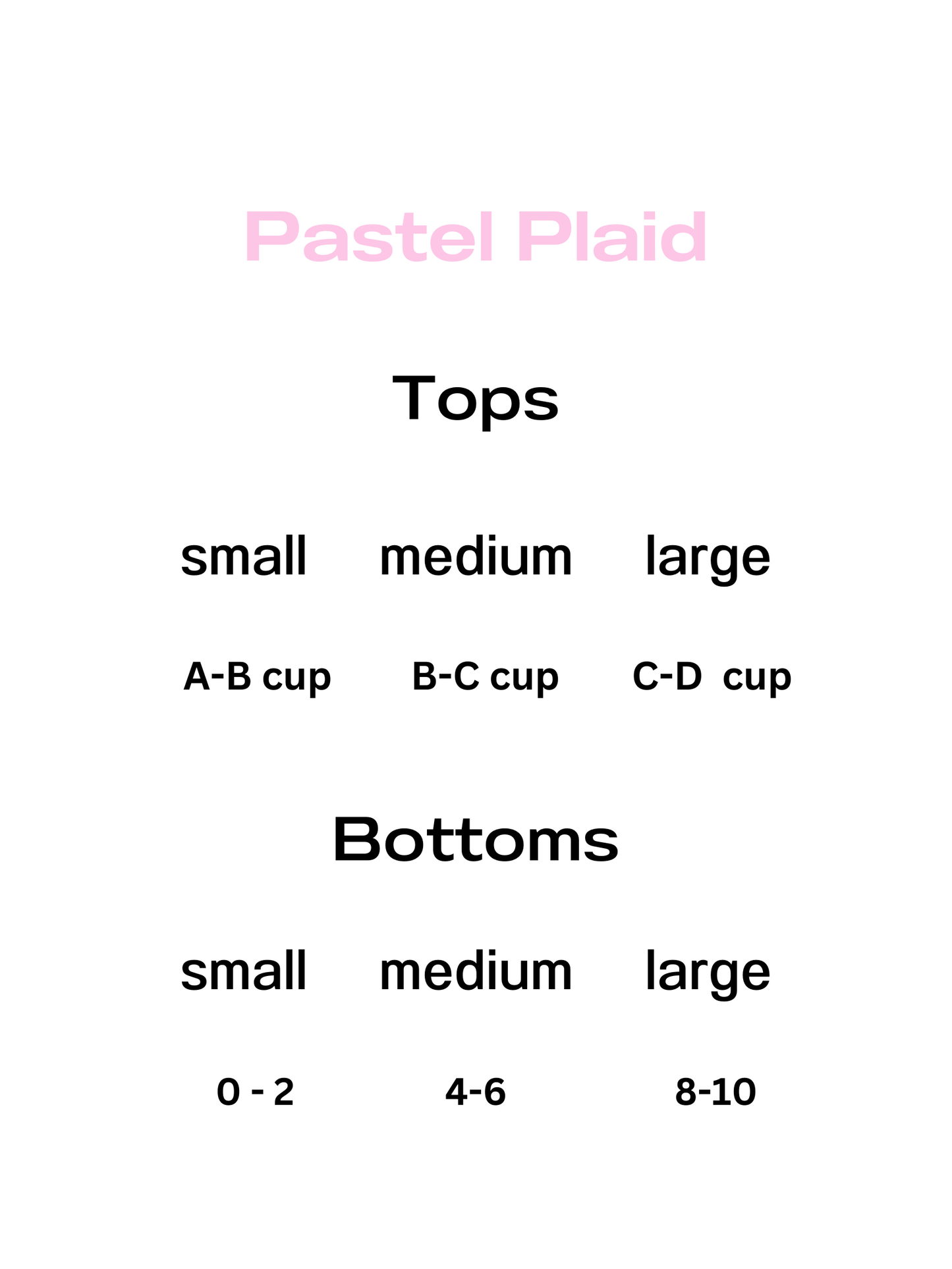 Pastel Plaid Bikini Bottom