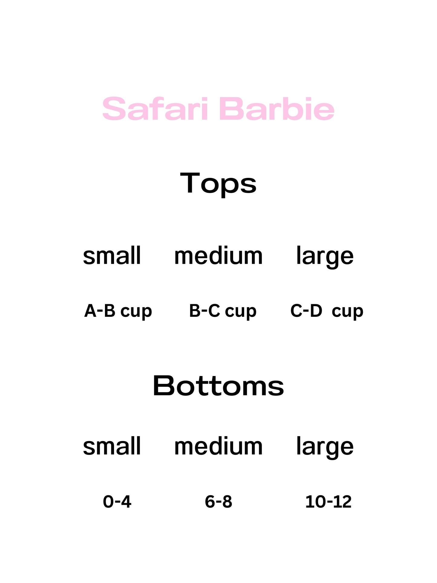 Safari Barbie Bikini Top