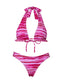 Pink tie-dye bikini set on a white background