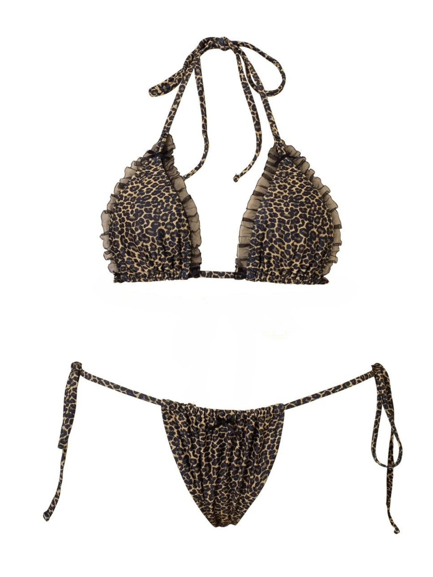 Leopard Lace Bikini Top